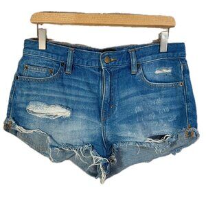 BDG Boyfriend Low-Rise Distressed Medium Wash Denim Shorts Jeans Shorts Size 27